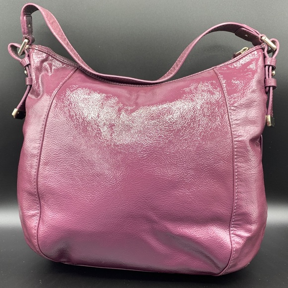 Cole Haan Med Hobo Bag Purse - Royal Berry Patent - Picture 2 of 8